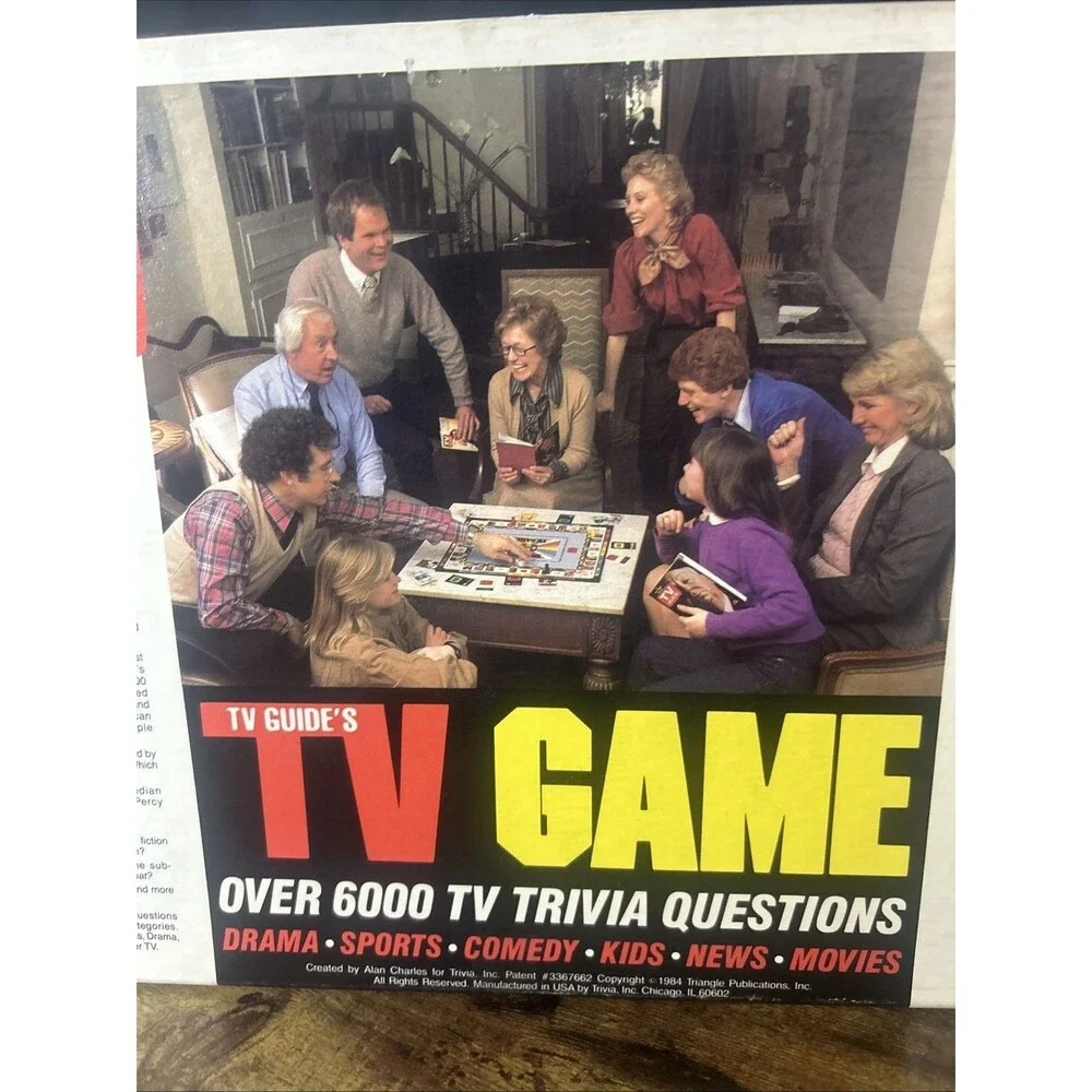 1984 TV Guide's TV Board Game Vintage Classic 6000 Trivia Questions  2 + Players